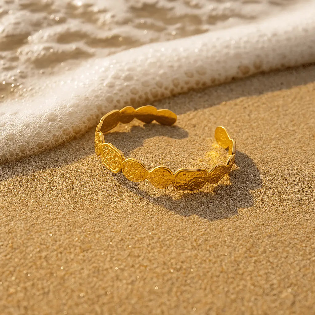 Bracelet Pierres Naturelles Dorées