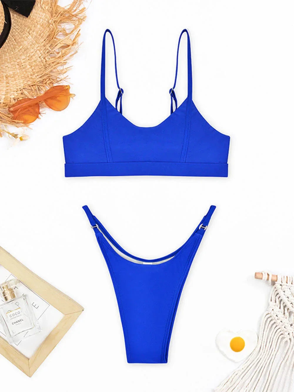 Bikini push-up femme avec doublure ajustable et bretelles