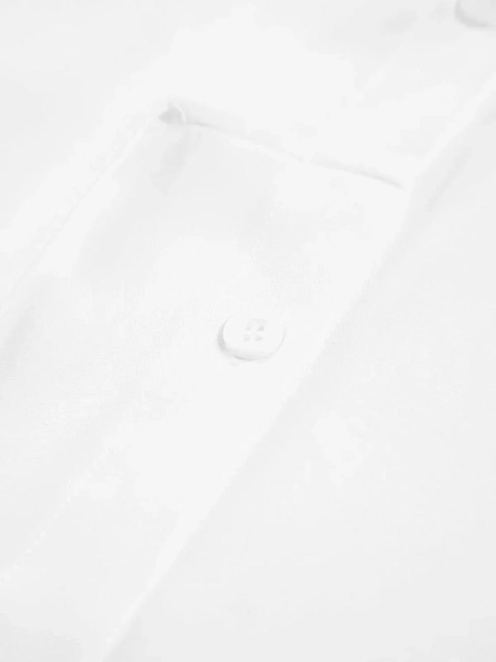 Chemise oversize femme avec ceinture nouée devant et manches longues