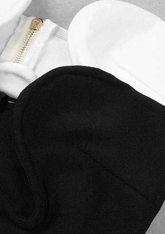 Corset sans bretelles femme à coupe ondulée