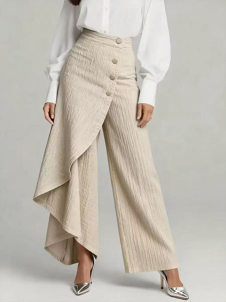 Pantalon Faux Denim Femme