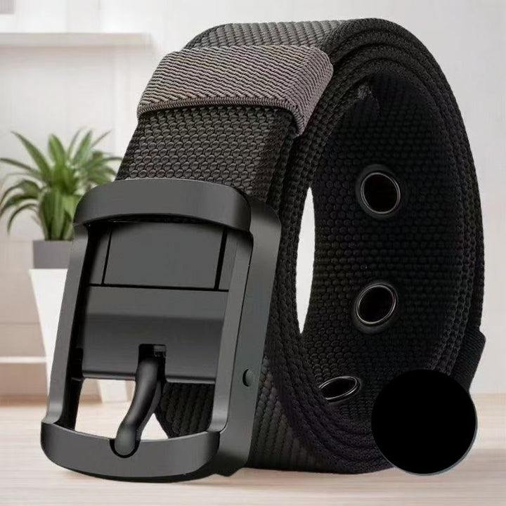 Ceinture en nylon rotative pour homme – Style polyvalent à boucle à ardillon double face