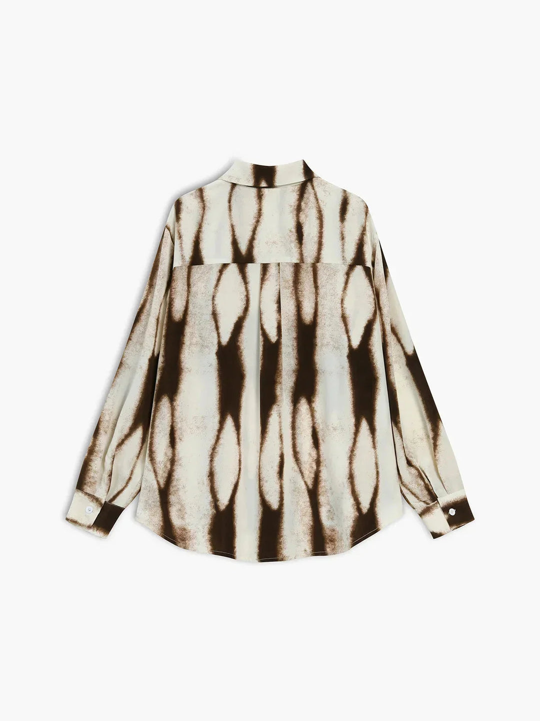 Chemise femme à imprimé abstrait et manches longues