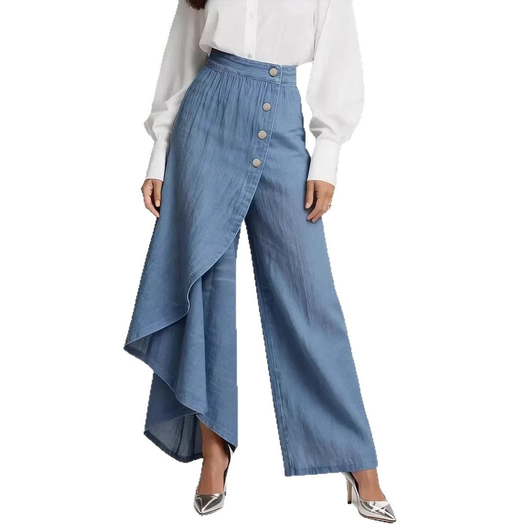 Pantalon Faux Denim Femme