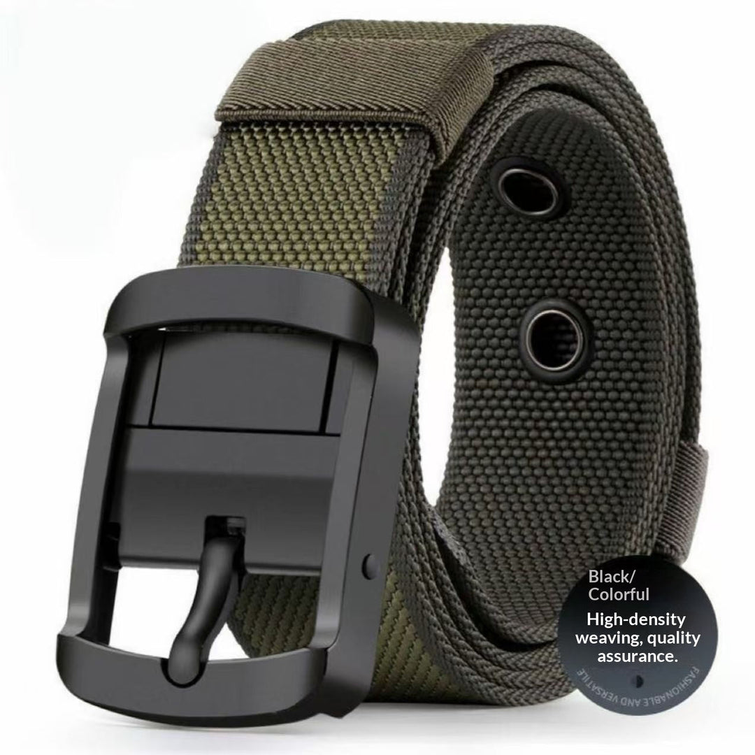Ceinture en nylon rotative pour homme – Style polyvalent à boucle à ardillon double face