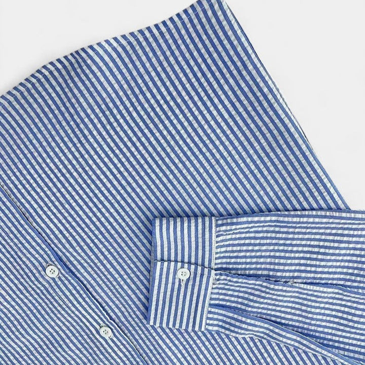 Cotton Chemise Rayée - Riviera Fit