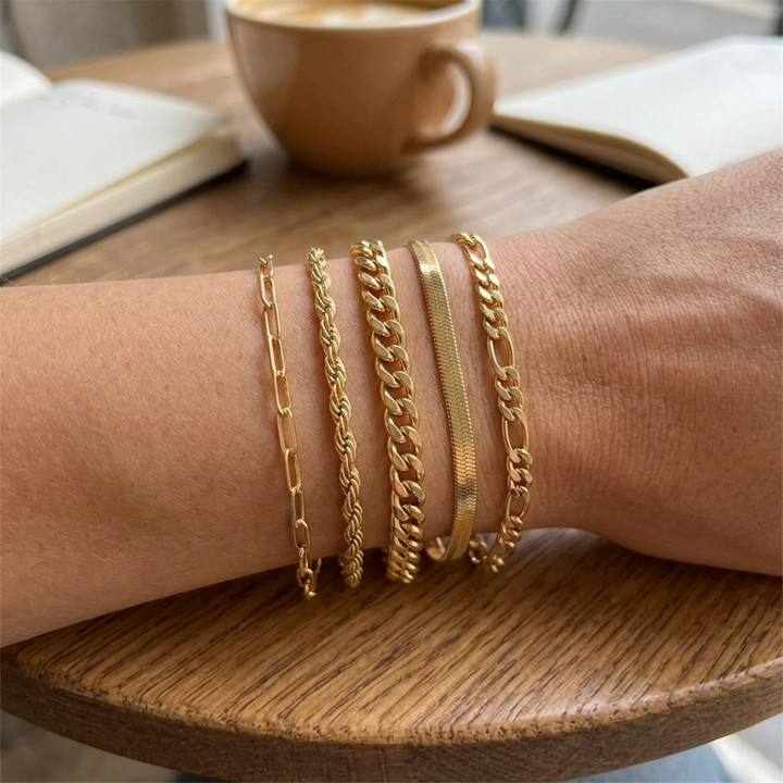 Bracelet set 5 pièces en or