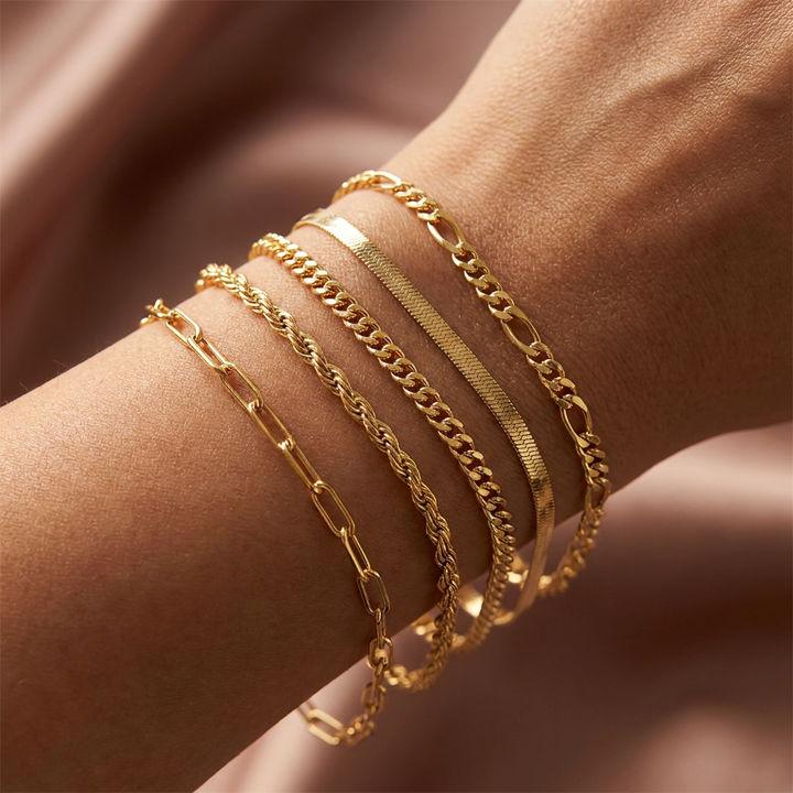 Bracelet set 5 pièces en or