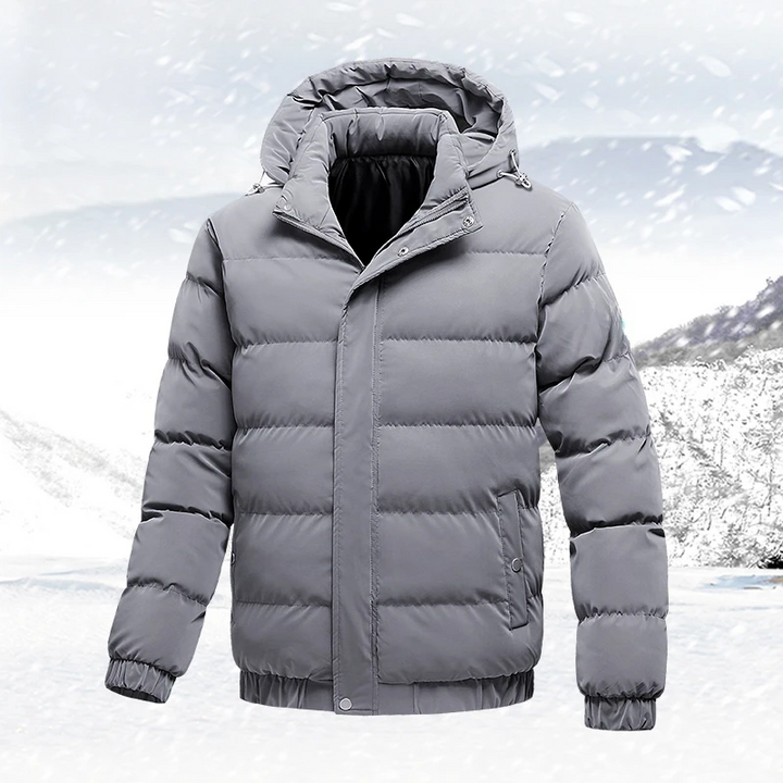 Doudoune homme à capuche coton duvet – chaude, raffinée, silhouette quotidienne
