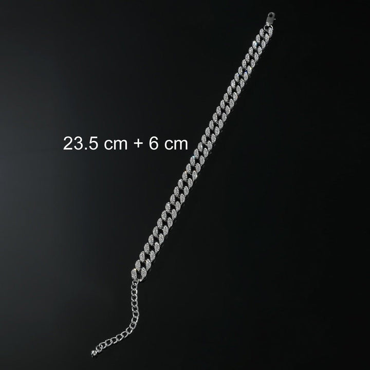 Bracelet de cheville élégant en pierres précieuses glacées