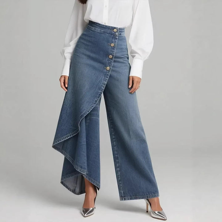 Pantalon Faux Denim Femme