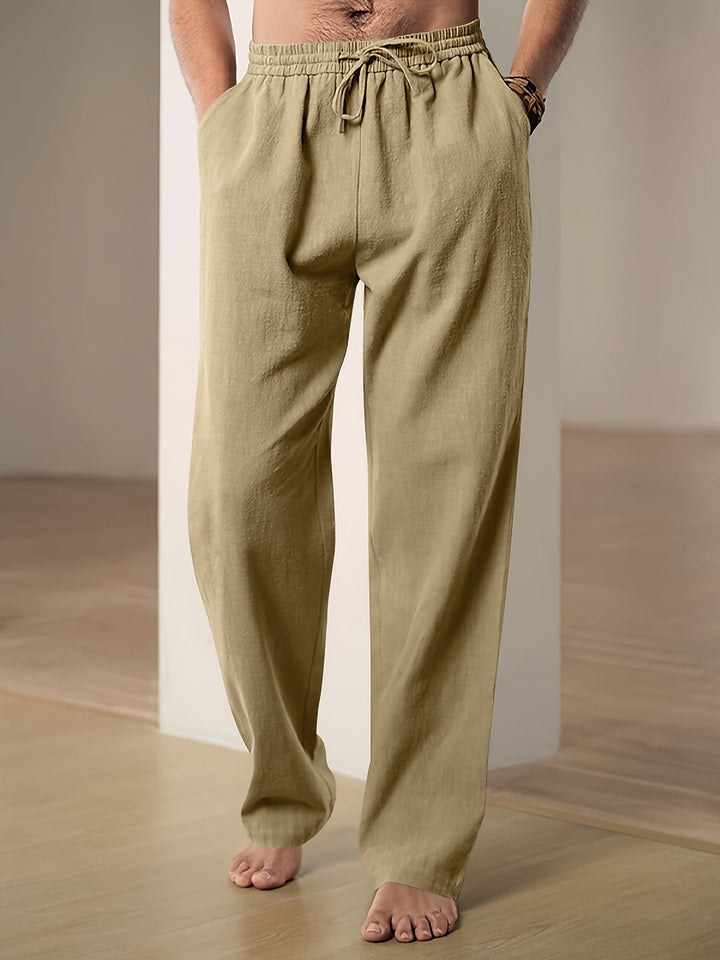 Pantalon détente homme en lin – Confort respirant pour les journées chaudes