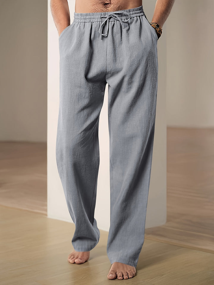 Pantalon détente homme en lin – Confort respirant pour les journées chaudes