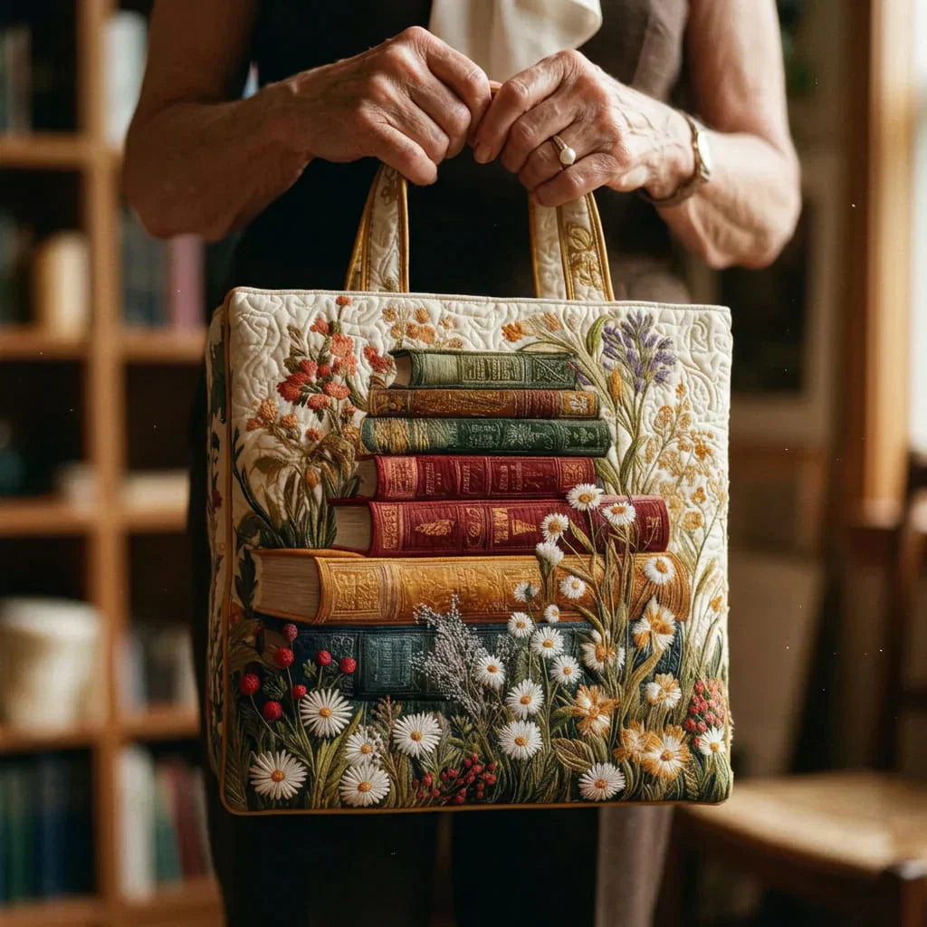 Sac en Cuir Matelassé - Motif Floral