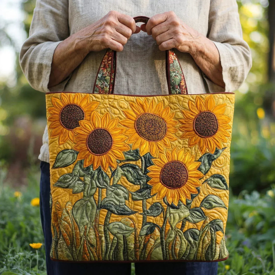 Sac à dos matelassé - Tournesols
