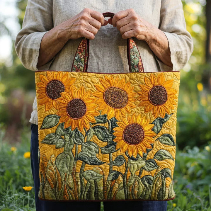 Sac à dos matelassé - Tournesols