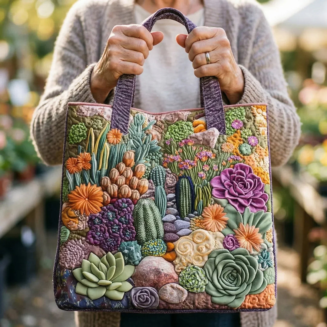 Sac fait main - Jardin de succulentes