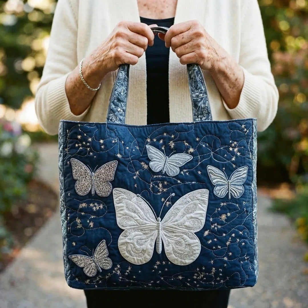 Sac fait main - Papillon argenté