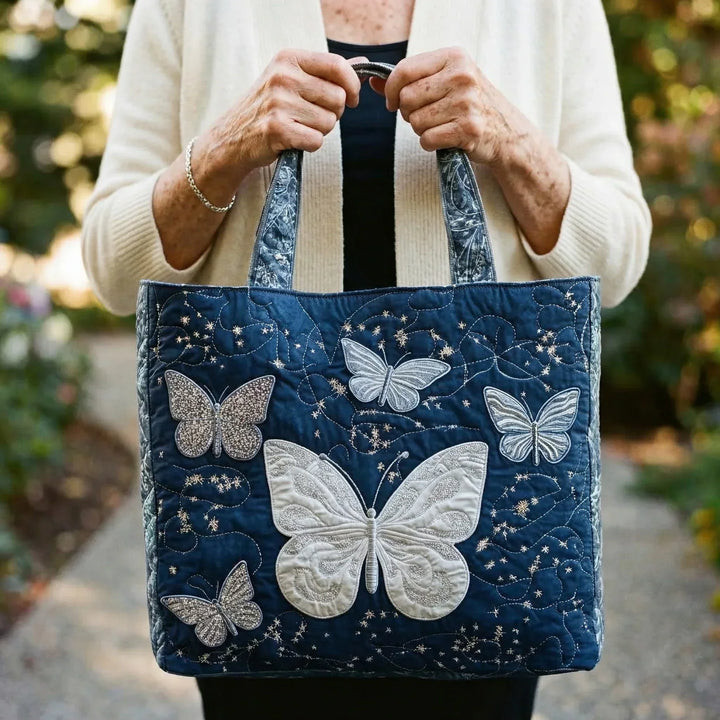 Sac fait main - Papillon argenté