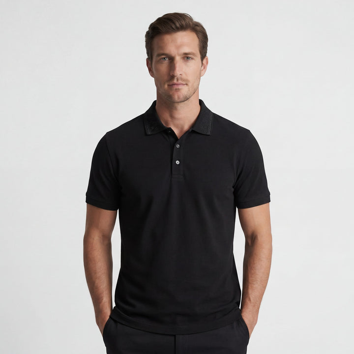 Polo Homme Maille Coton – Polo Manches Courtes Texture Tricotée