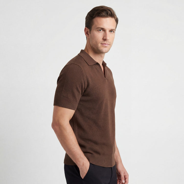 Polo Homme en Maille de Coton – Coupe Slim