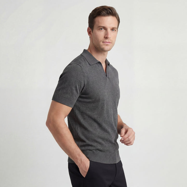 Polo Homme en Maille de Coton – Coupe Slim