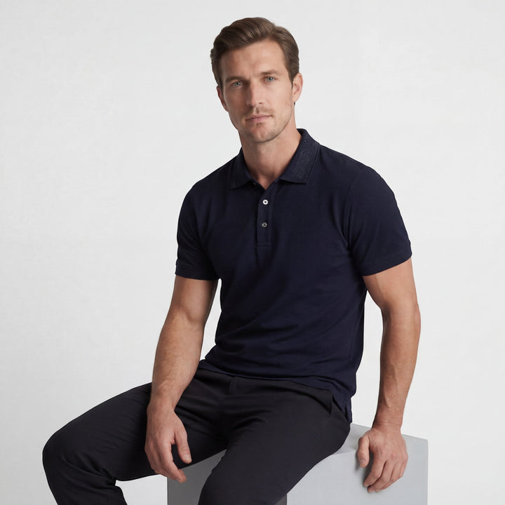 Polo Homme Maille Coton – Polo Manches Courtes Texture Tricotée
