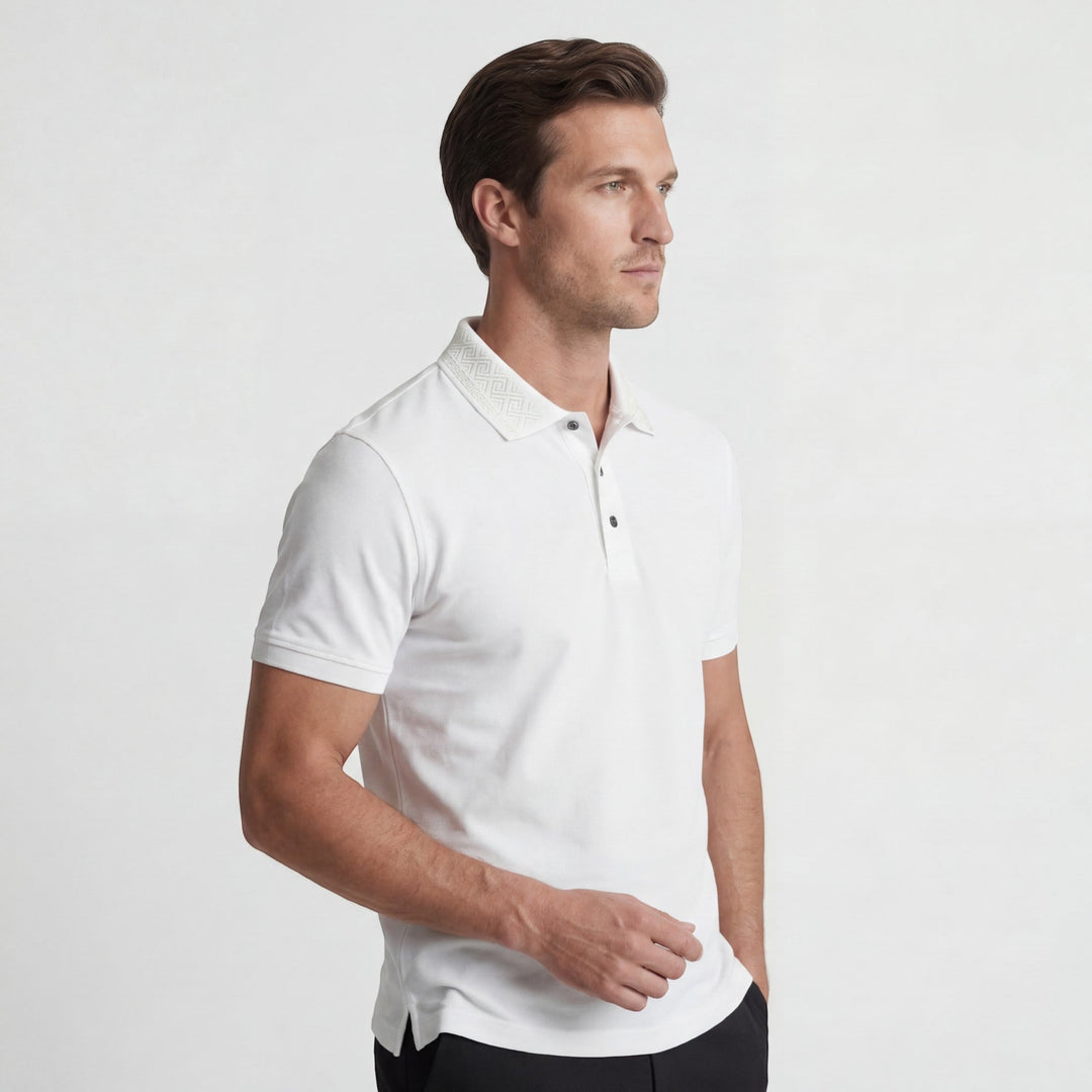 Polo Homme Maille Coton – Polo Manches Courtes Texture Tricotée