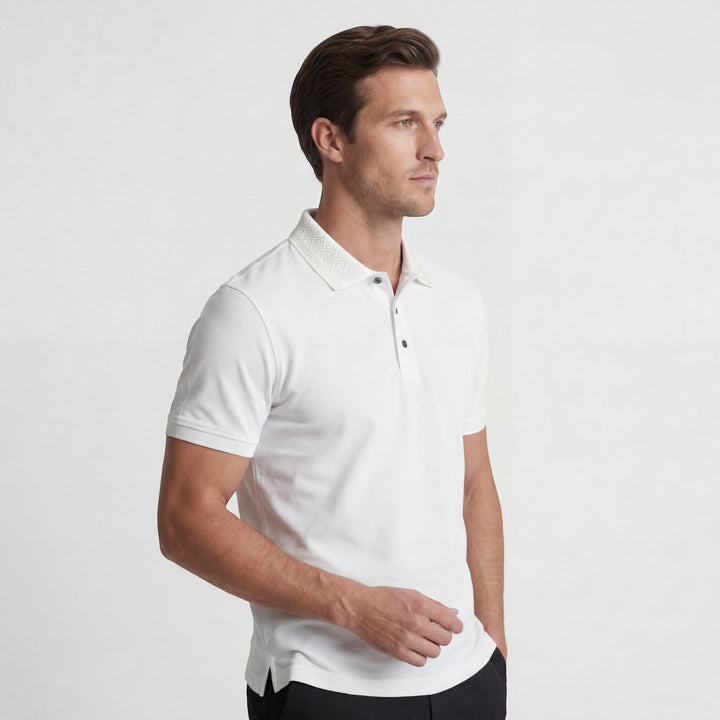 Polo Homme Maille Coton – Polo Manches Courtes Texture Tricotée