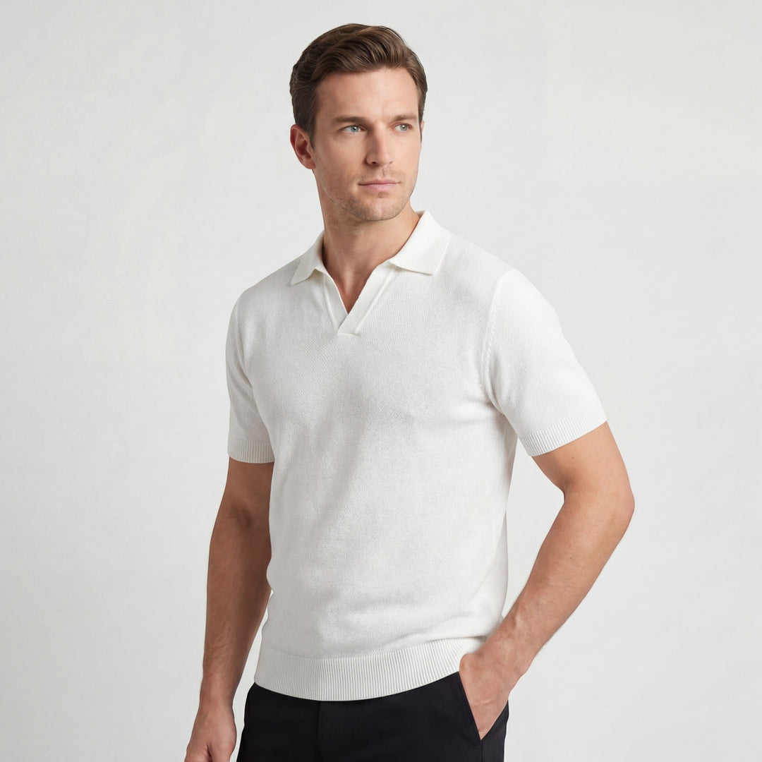 Polo Homme en Maille de Coton – Coupe Slim