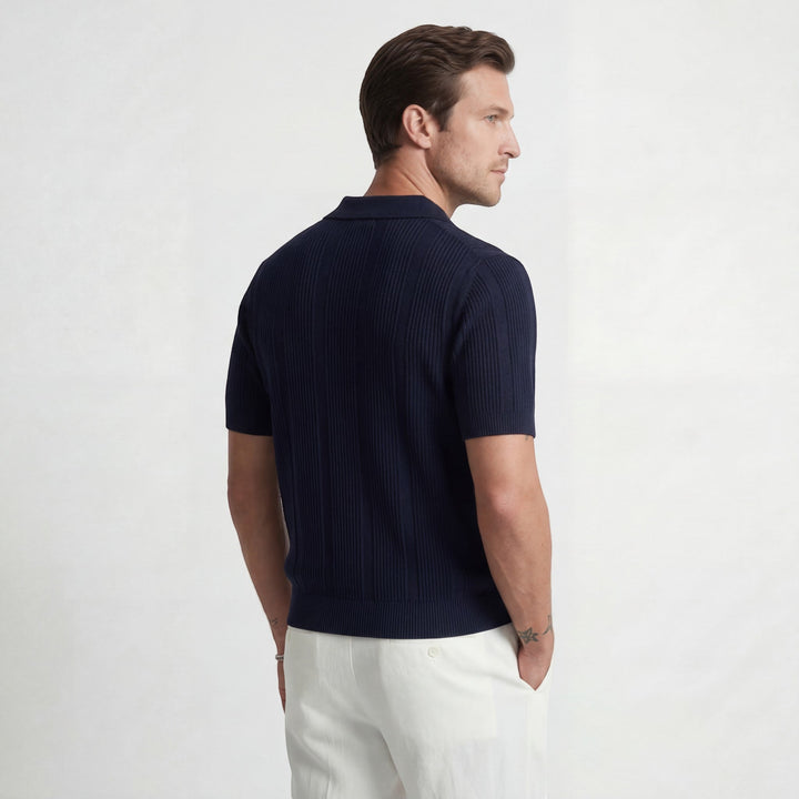 Polo Homme Maille Respirante – Texture Ajourée Aérée