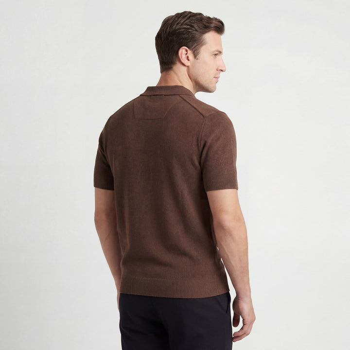 Polo Homme en Maille de Coton – Coupe Slim