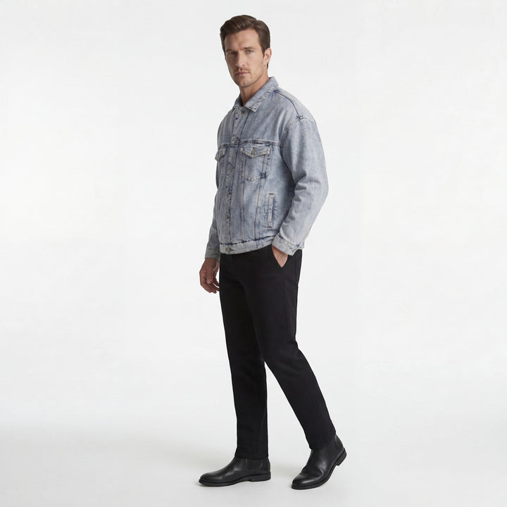 Veste Homme Denim Coton Mélangé – Coupe Relaxed Fit