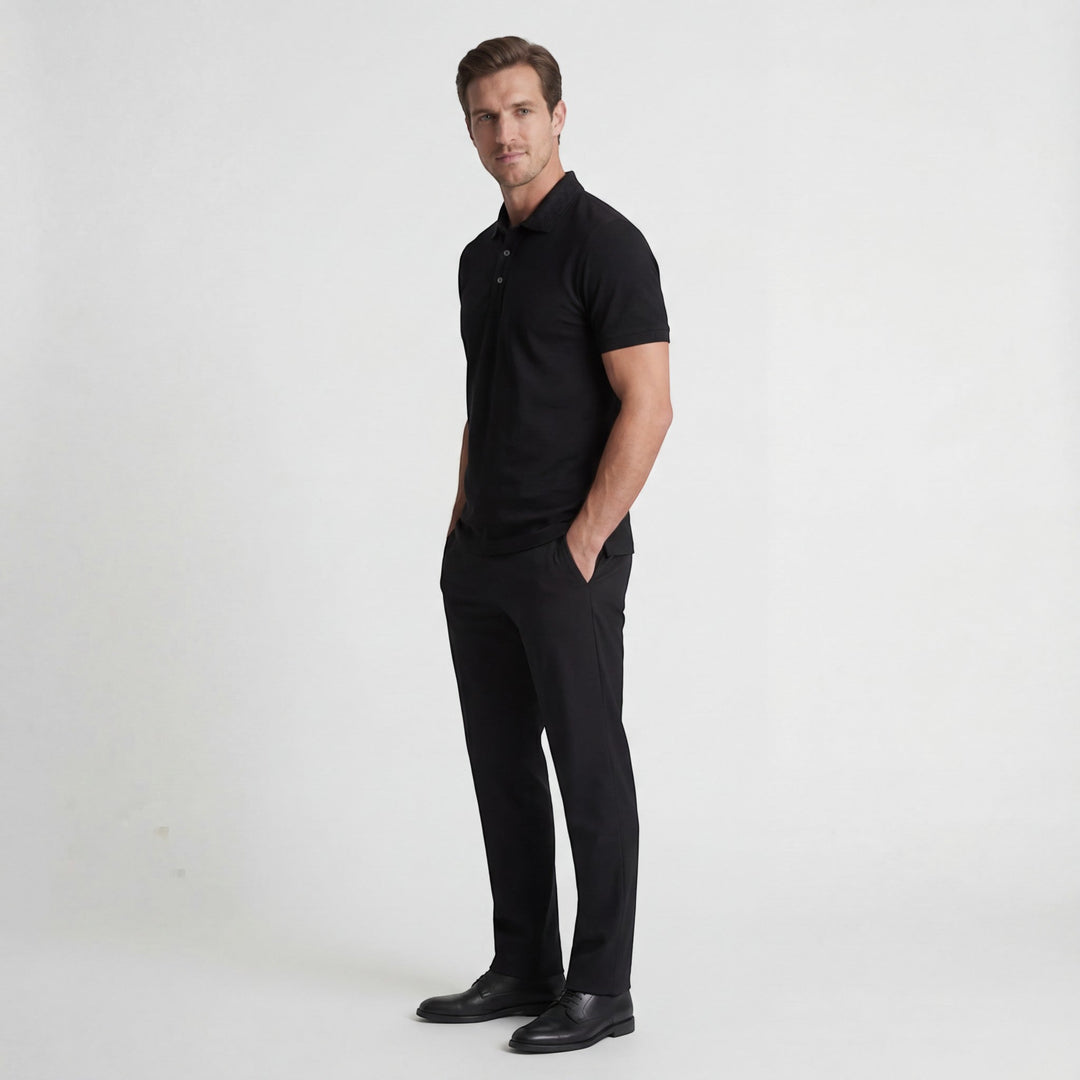 Polo Homme Maille Coton – Polo Manches Courtes Texture Tricotée