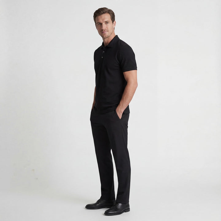 Polo Homme Maille Coton – Polo Manches Courtes Texture Tricotée