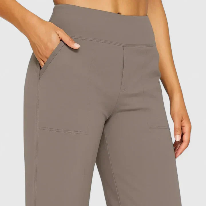 Pantalon Taille Haute Droite