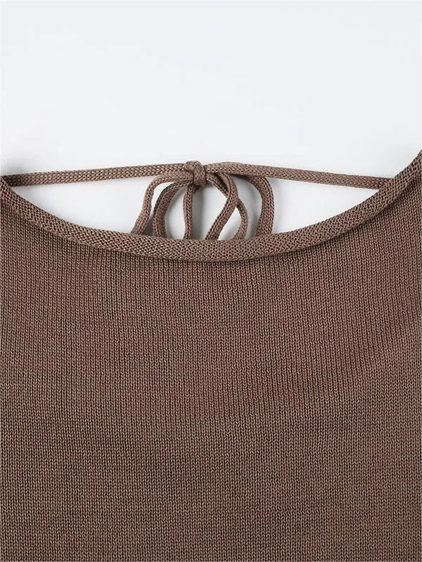 Top sans manches femme en satin à col froncé
