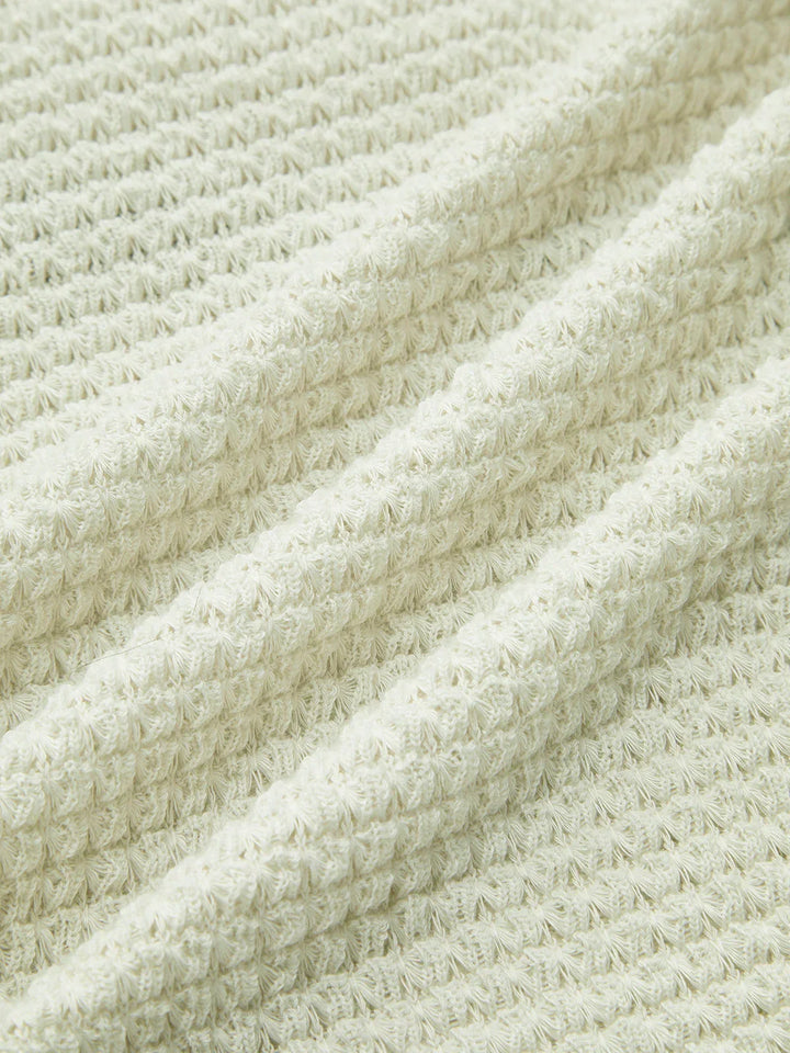 Top à manches longues en maille texturée