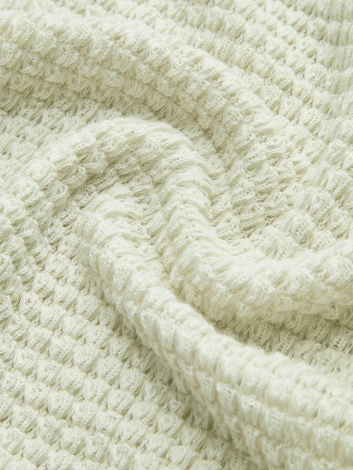 Top à manches longues en maille texturée