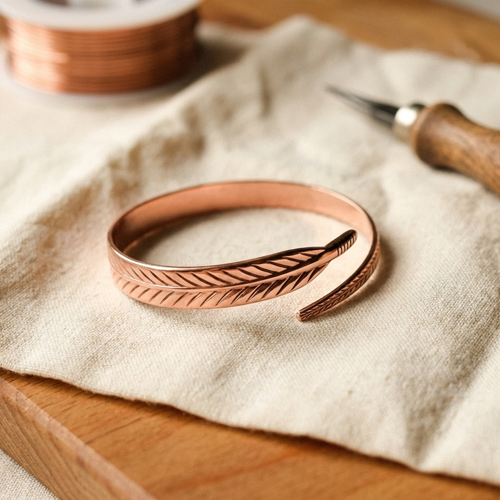 Bracelet en cuivre avec racine de Vera