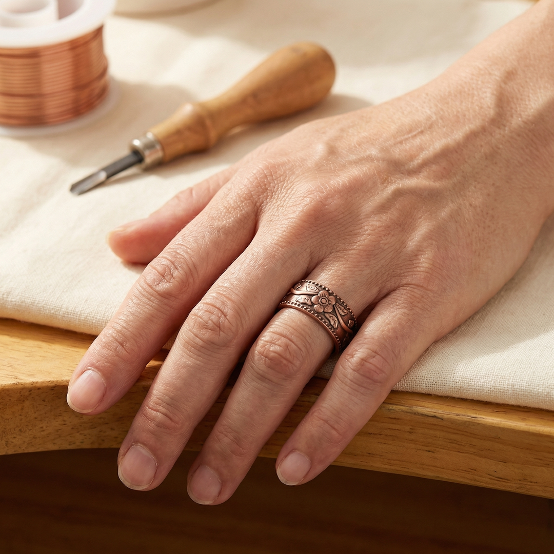 Bague en cuivre Pétale de Vera