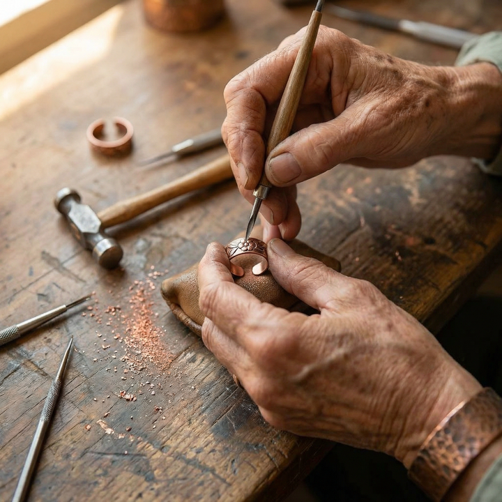 Bague en cuivre Pétale de Vera