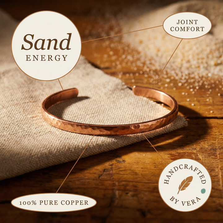 Bracelet de cheville en cuivre sable de Vera
