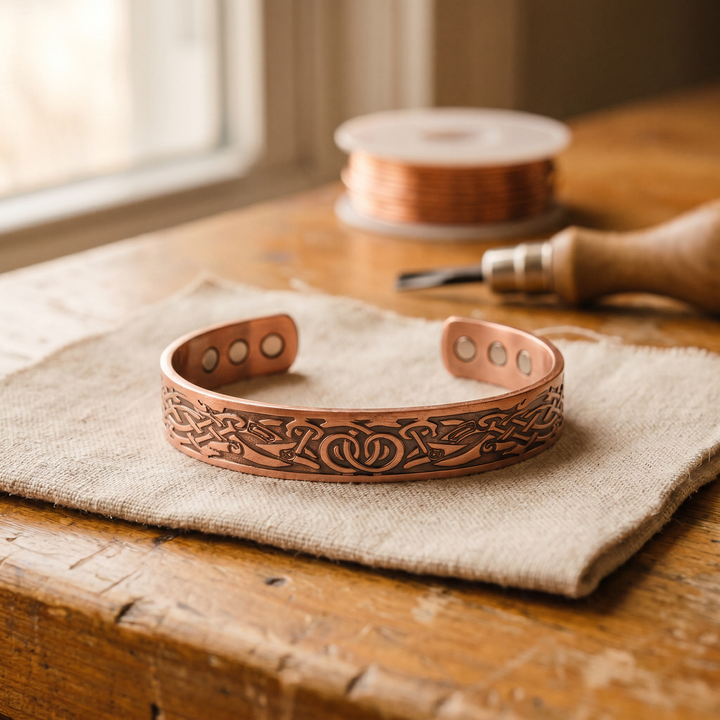 Bracelet en cuivre avec mousse de Vera