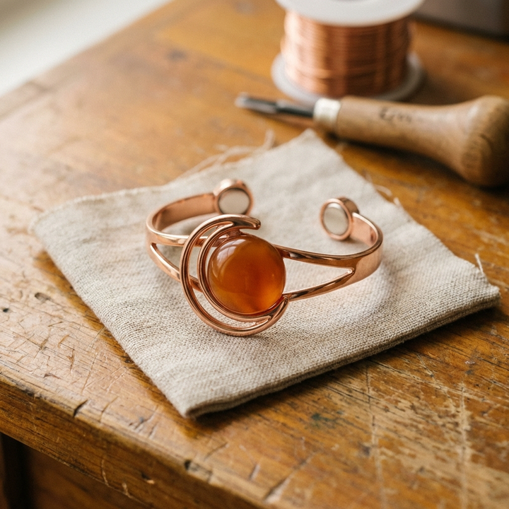 Bracelet en cuivre orange Sphère de Vera