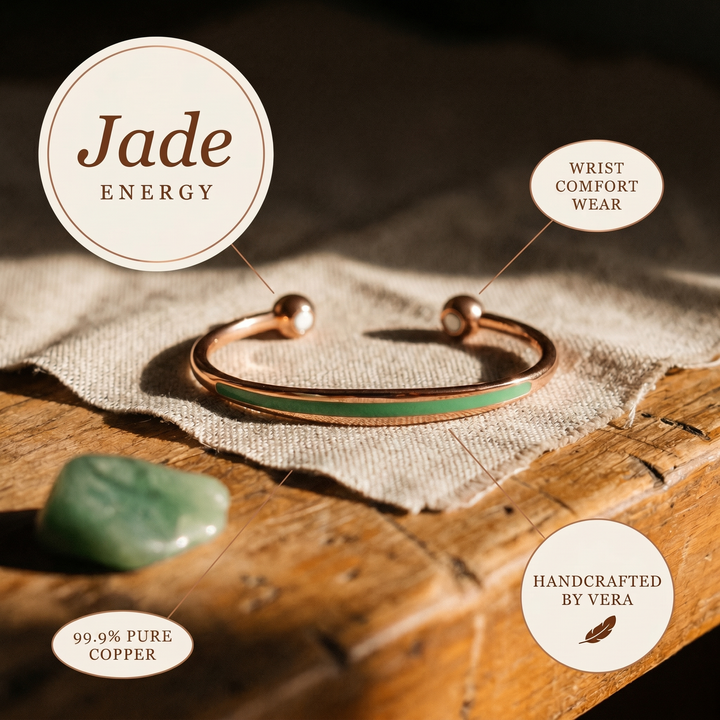 Bracelet en jade et cuivre de Vera