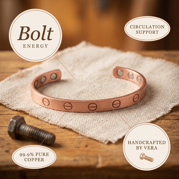 Bracelet en cuivre Bolt by Vera