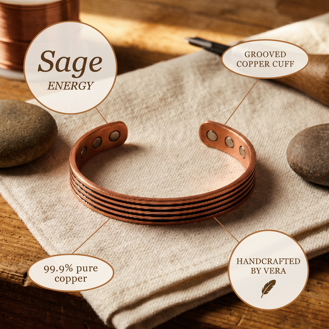 Bracelet en cuivre avec sauge de Vera
