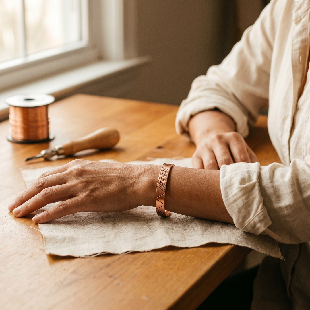 Bracelet en cuivre avec l&