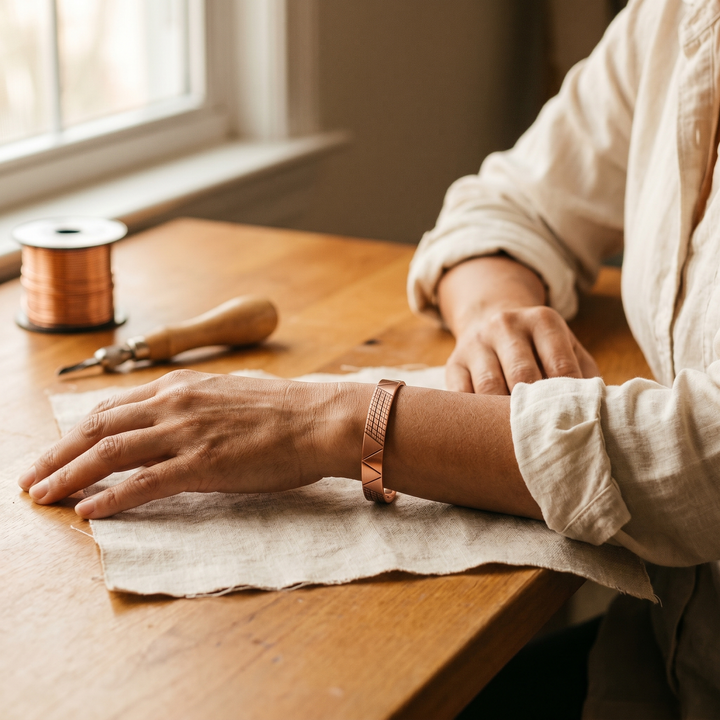 Bracelet en cuivre avec l&